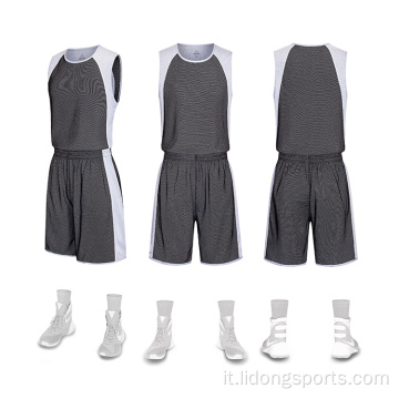 Basketball uniform a doppia faccia di basket maglia all&#39;ingrosso